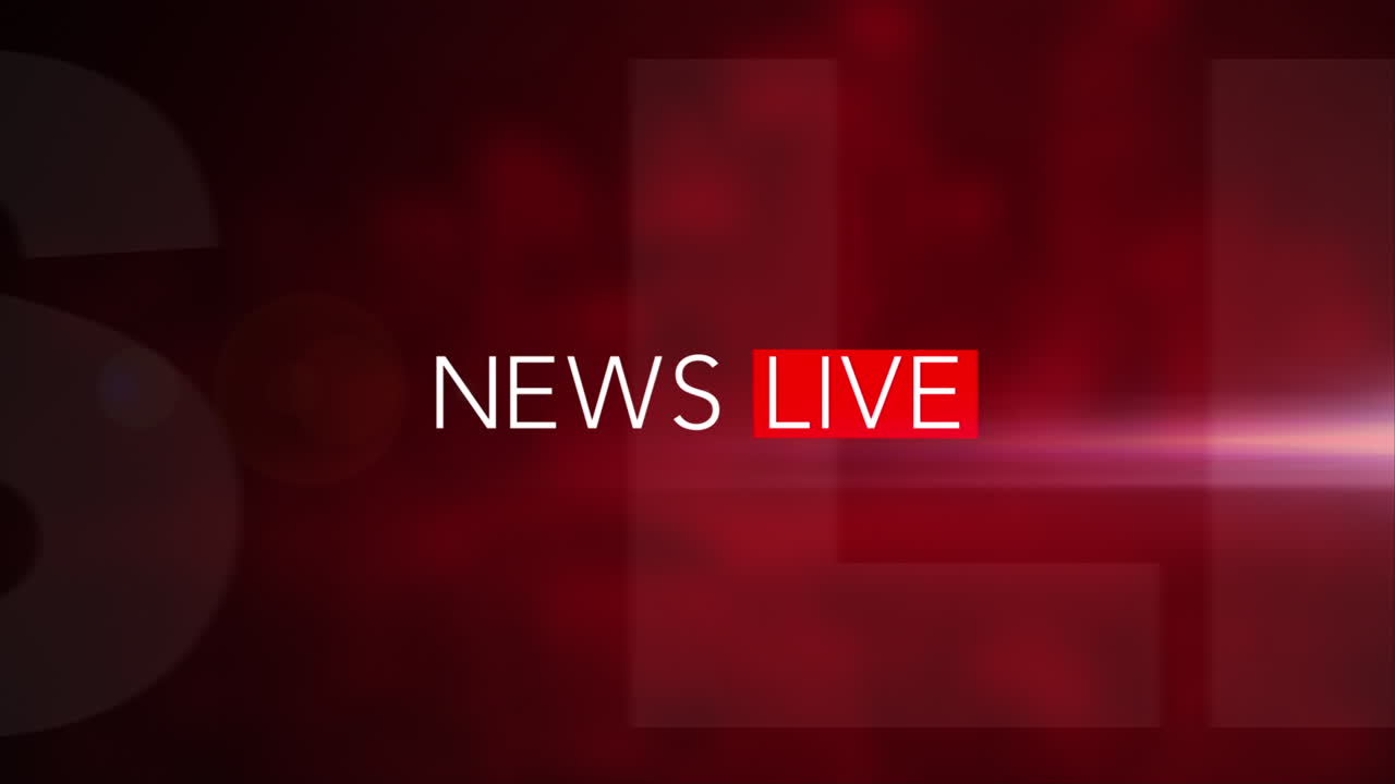 &ldquo;NEWS LIVE&rdquo; 3D Motion Graphic with red background