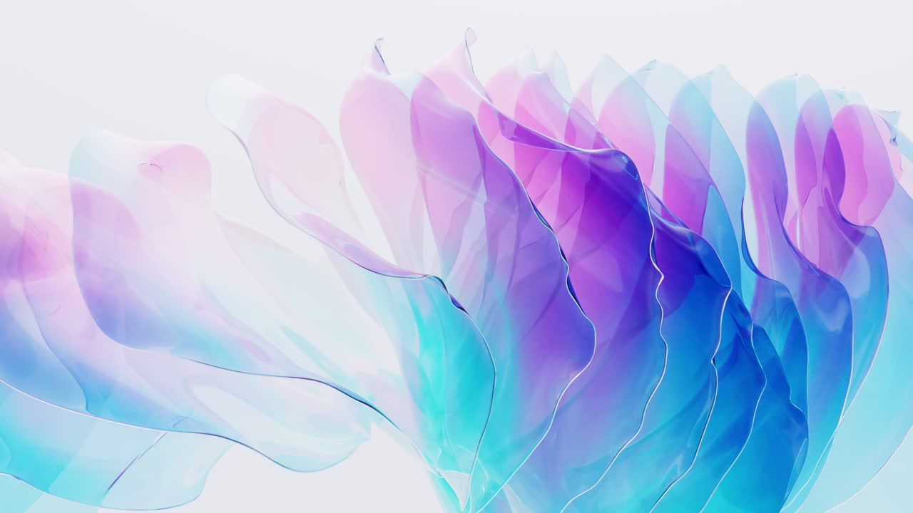 그라디언트 다층 유리 배경, 3d 렌더링