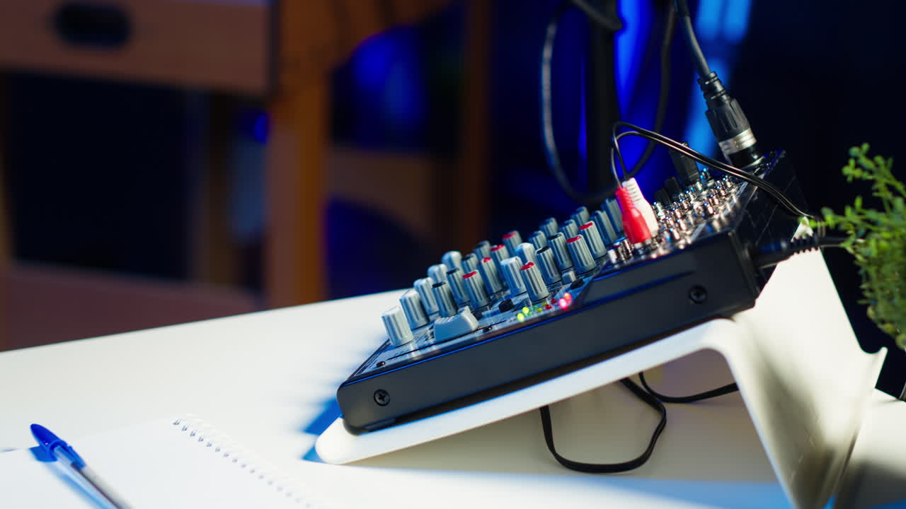 fotografía de cerca de equipos de radio especializados utilizados en el estudio doméstico