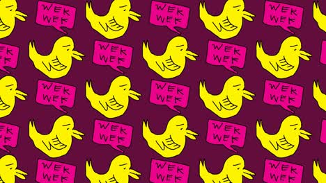 niños dibujando arte pop fondo sin costuras con tema de pato