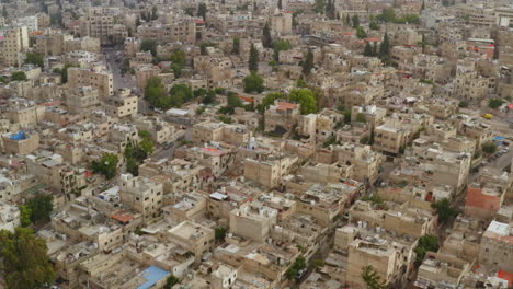 Drone-shot-over-Amman---Jordan,-June-2019