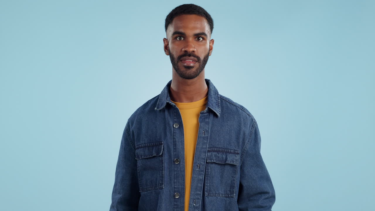 Advertising studio smile, man