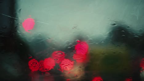 close-up of water droplets on glass, rain go away, large raindrops strike a window pane during a summer shower, 4k, rain series - 10