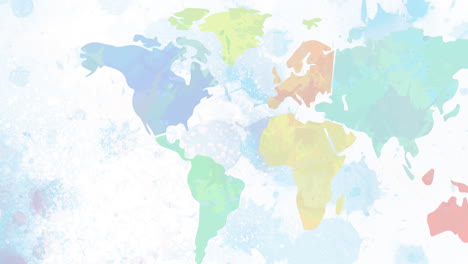 animation of school icons over world map