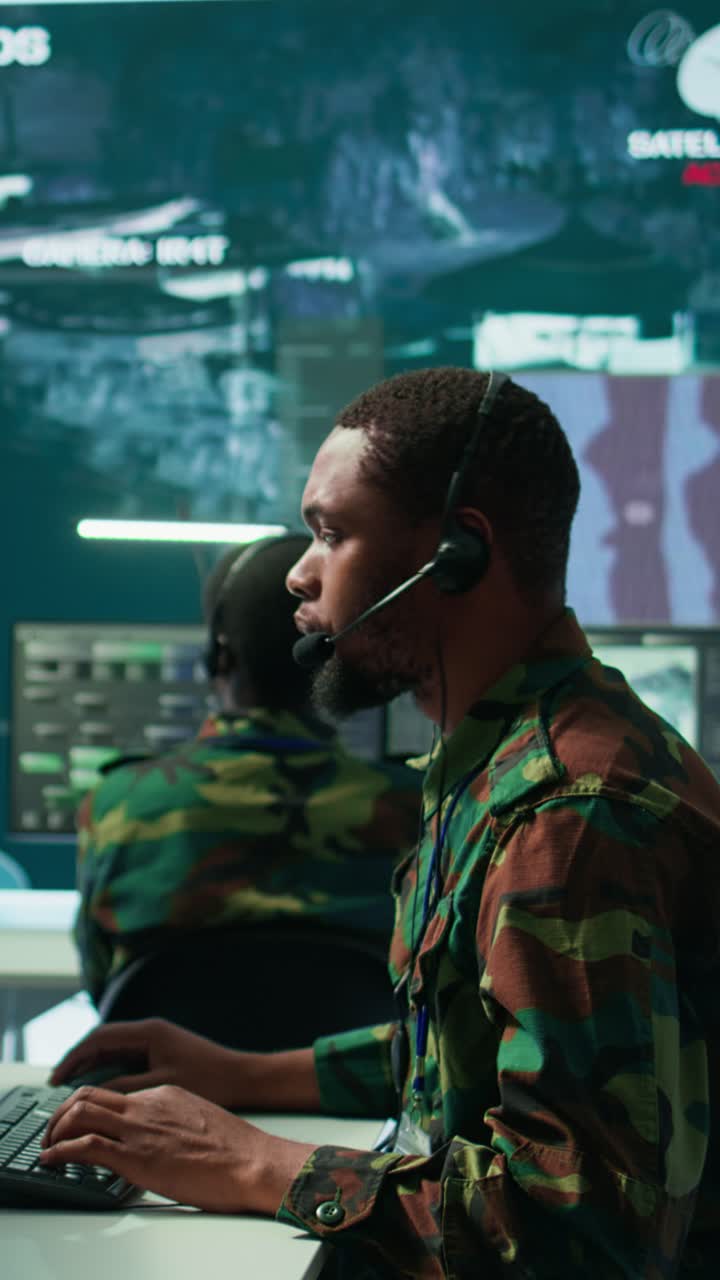 Vertical Video Army intelligence specialist utilize advanced computer systems
