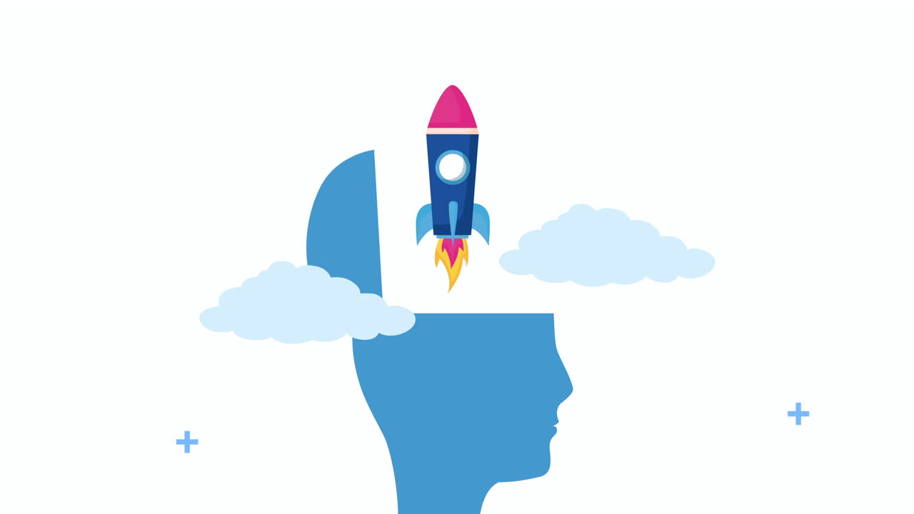 perfil con animación de inicio del lanzador de cohetes