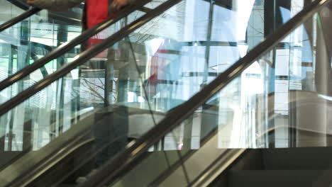 Up-and-down-escalator-with-people-riding