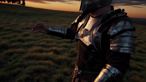 roman legionary at sunset