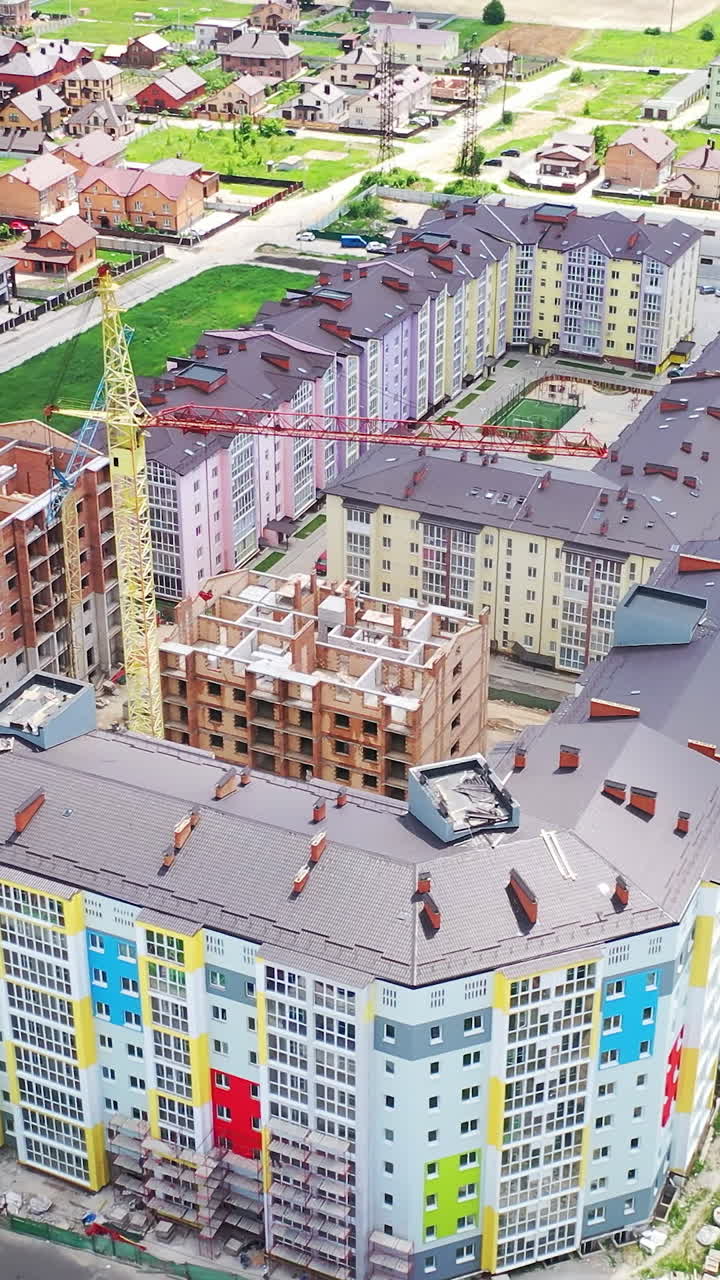 Flying over the construction site