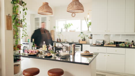 man cooking in a modern kitchen