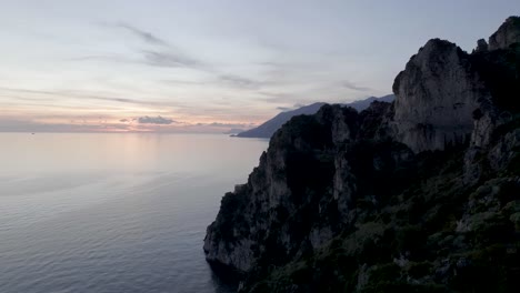Amalfi,-Costa-De-Italia-Al-Atardecer