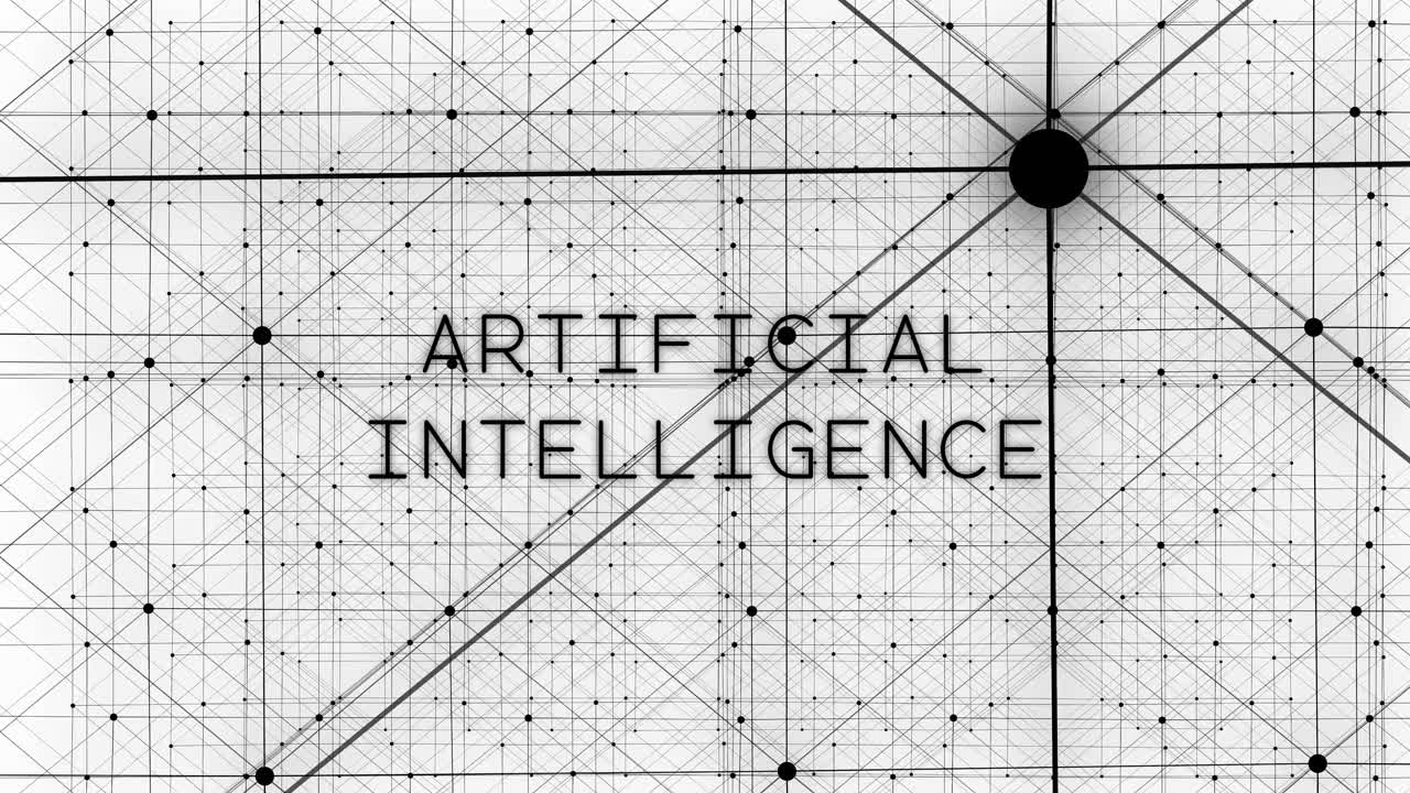 Black dots and lines animate to form structured design using &amp;quot;Artificial Intelligence