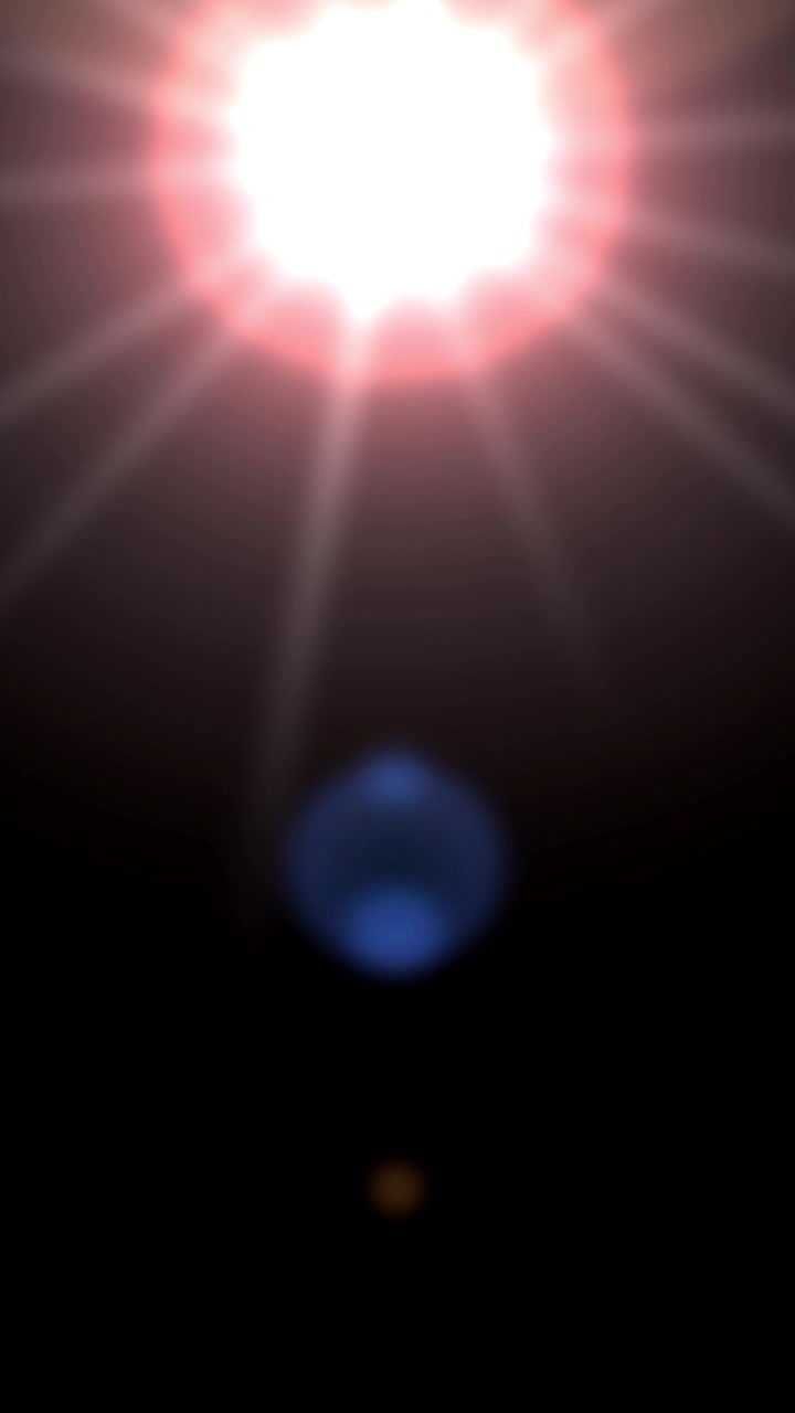 Effetti di luce astratti con bagliore lente su sfondo scuro