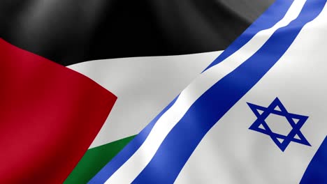 israel and palestine flags together