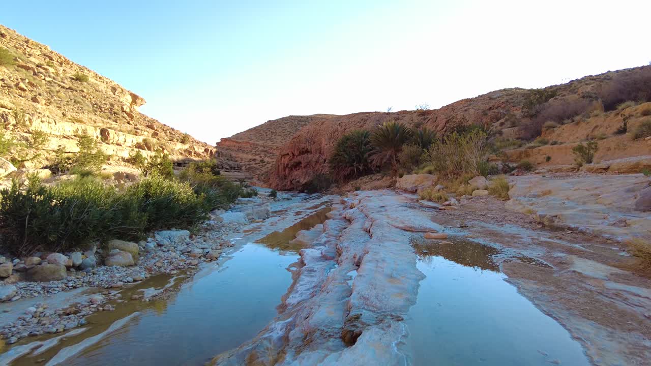 un río en el medio del desierto del sáhara argelia biskra