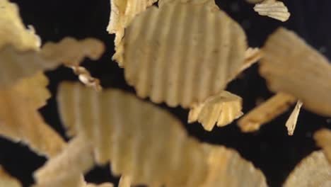 Potato Chips falling at slow motion