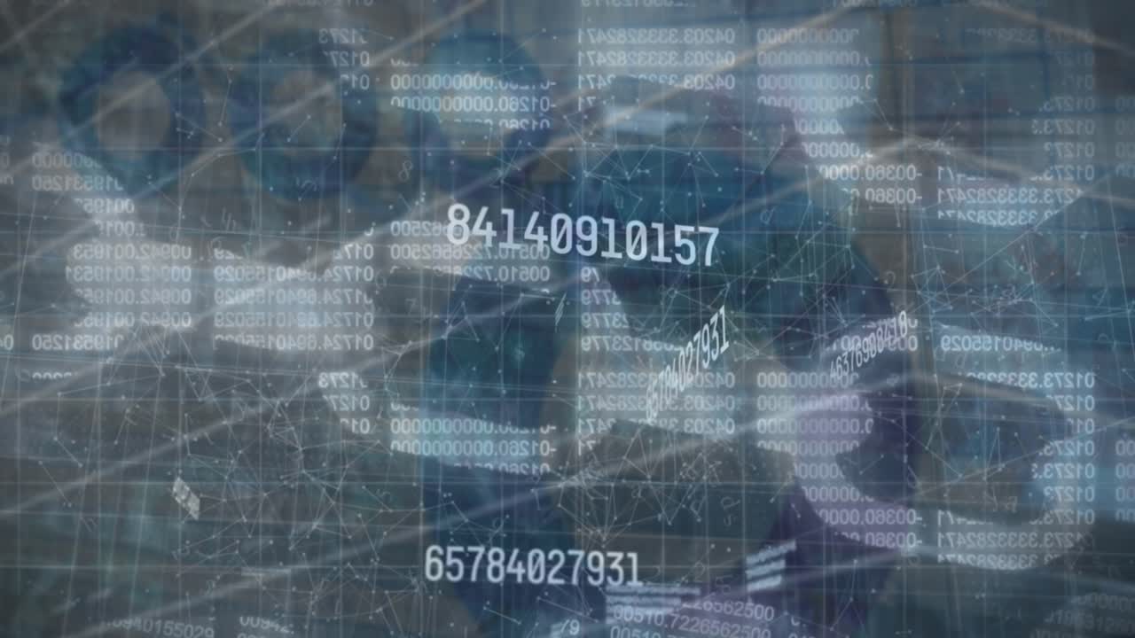 Animation of financial data processing over online security chains