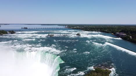 majestuoso barrido aéreo de las cataratas del niágara