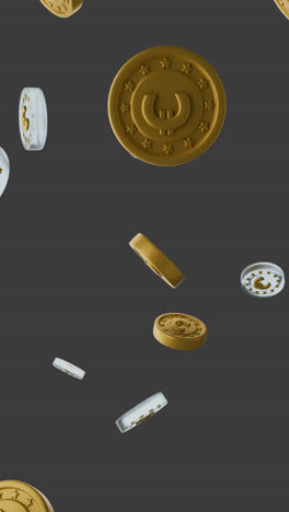Falling Euro Coins