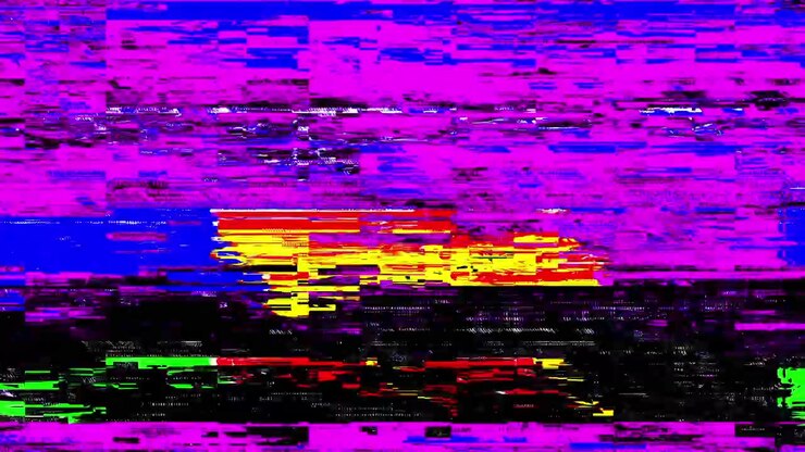 Digital Glitch and Data Corruption Effect