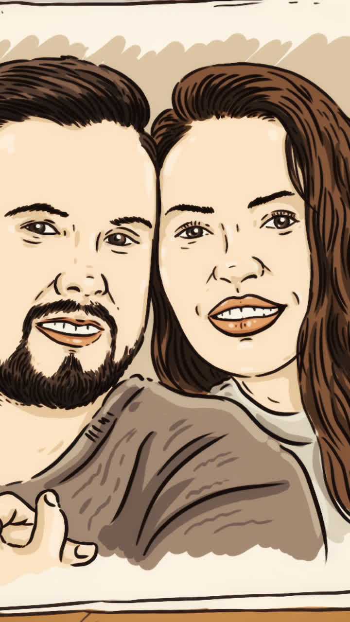 Couple Portrait Drawing
