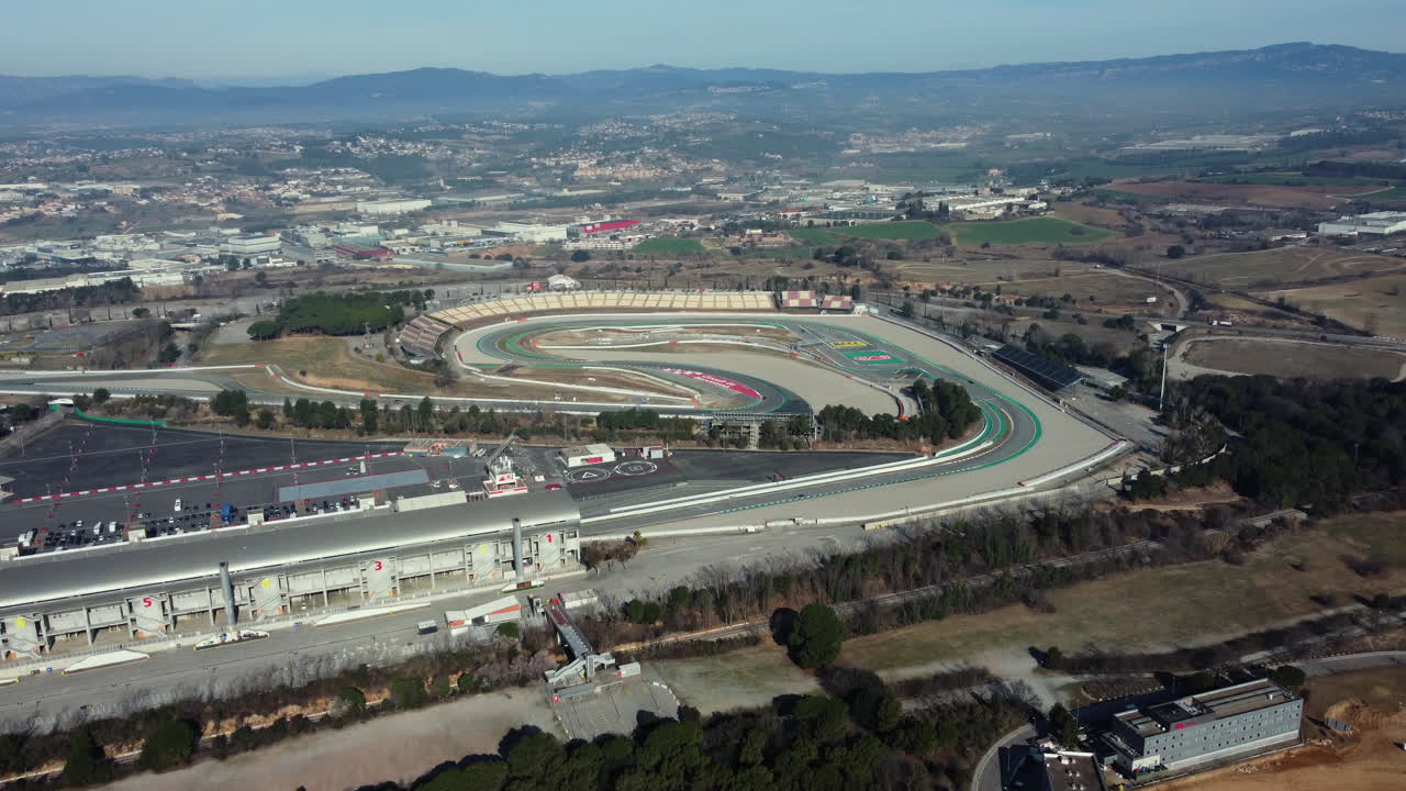 Aerial View of the Catalunya Circuit in Spain