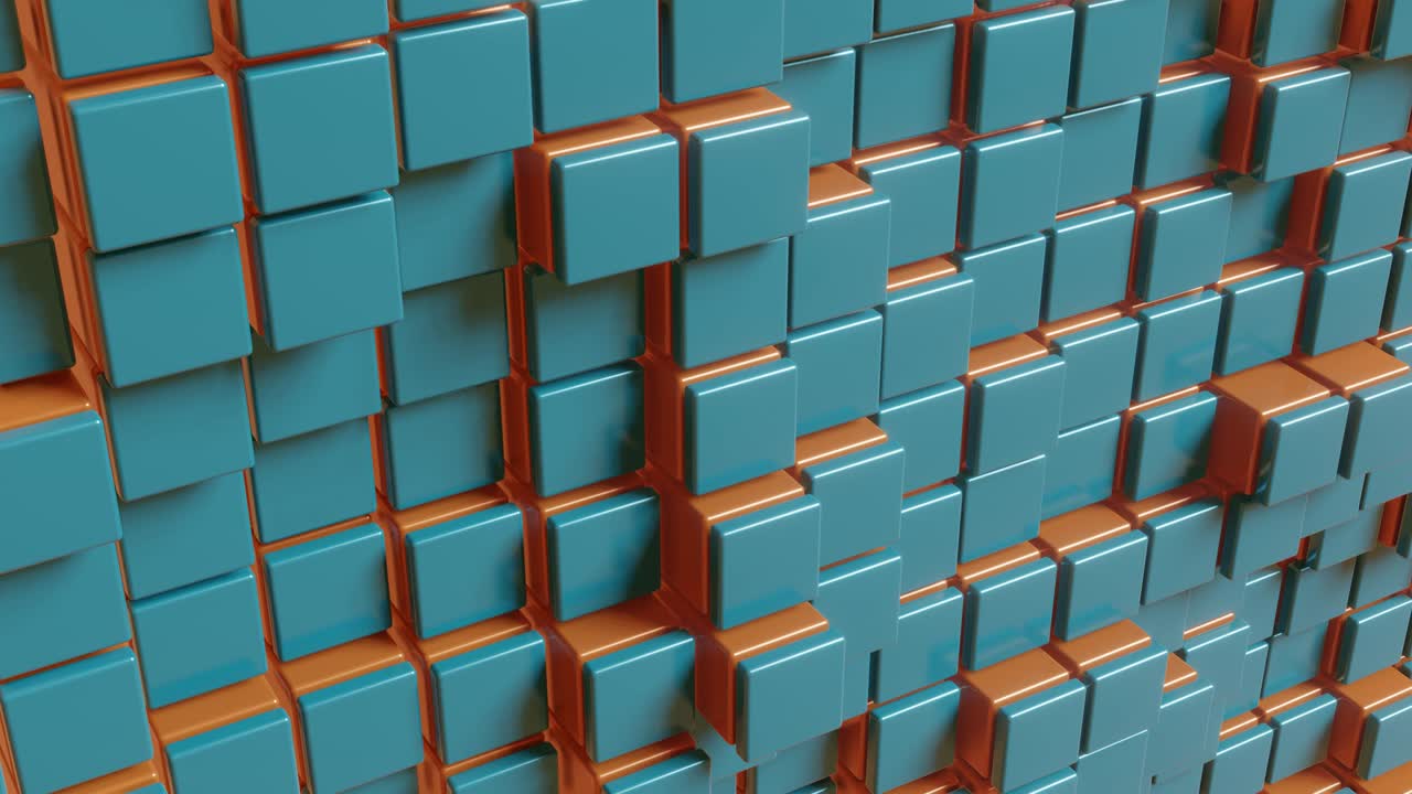 representación 3d de fondo animado abstracto con elementos multicolores. bucle sin costuras animación 3d moderna y satisfactoria