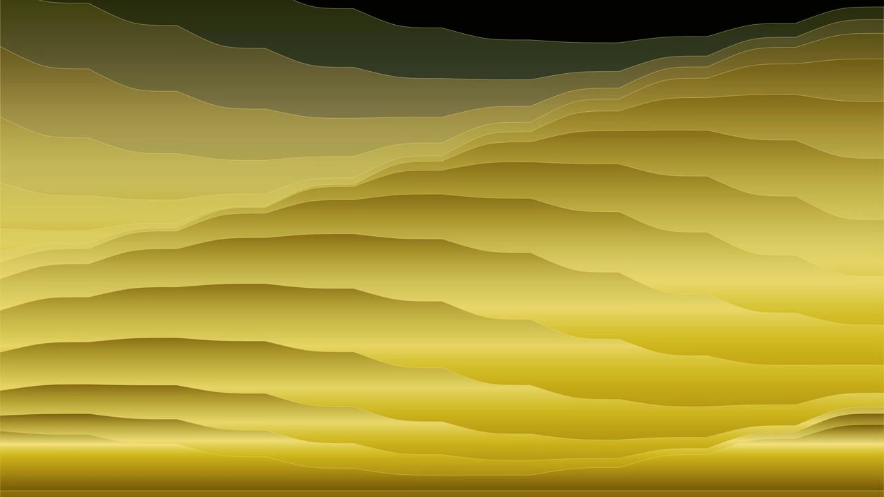 Abstract Golden Waves Moving in Fluid Motion