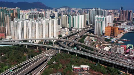 a commercial and residential site in lai chi kok, cheung sha wan of hong kong city, kowloon top view