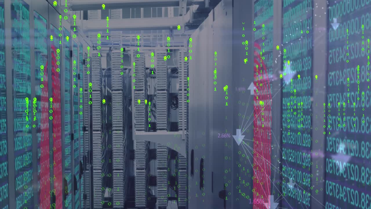 Animation of data processing over computer servers