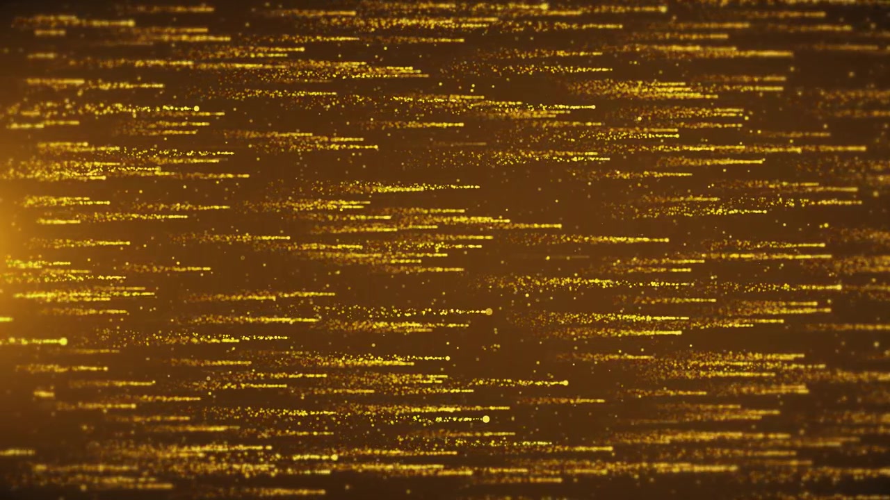 4k 3d abstract star rain golden dust sparkling luxury raising new motion background shining