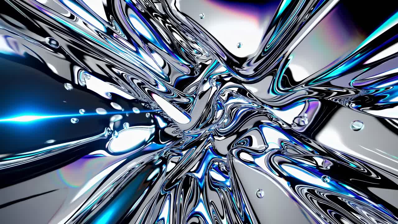 arte abstracto de metal líquido