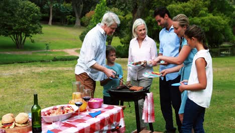 family enjoying together in park