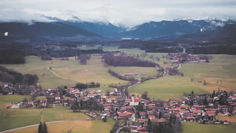 una vista aérea de la zona rural de baviera