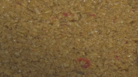 Top-down-of-Flapjack-with-icing-being-poured-onto-tray