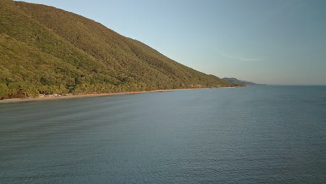 Aerial-of-Ellis-Beach,-Cairns,-Queensland,-Australia