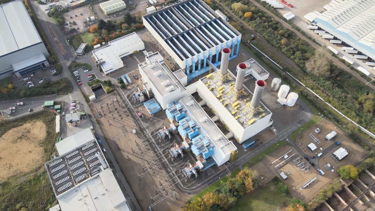 hoddesdon planta de tratamiento térmico avanzado power station hoddesdon hertfordshire uk drone overhe