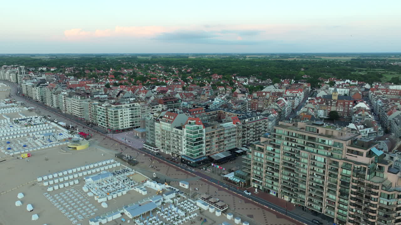 Knokke Aerial Cityscape at Belgian Coast