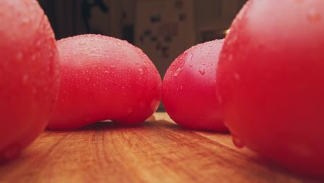 tomatoes extreme close up slides very slowly background stock footage