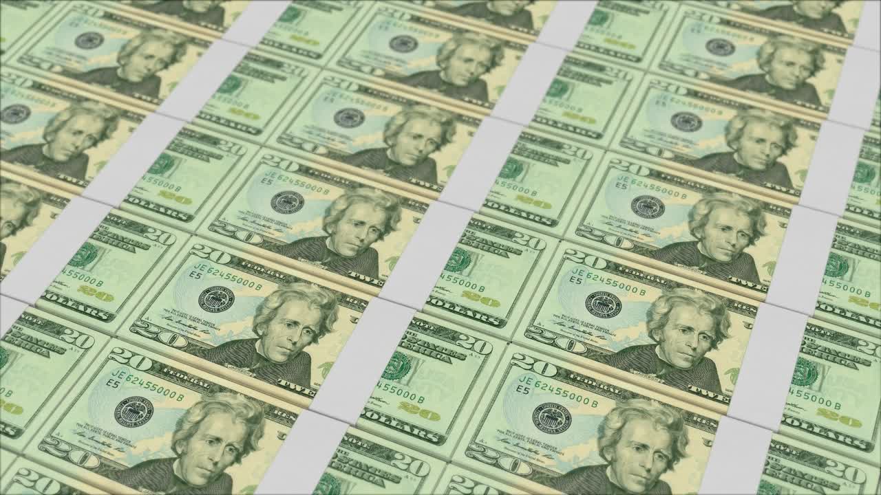 돈 프레스 에 의해 20 달러 지폐 의 인쇄