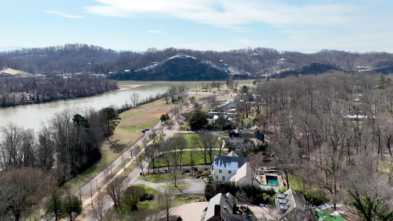 aerial Sequoyah Hills neighborhood in Knoxville Tennessee