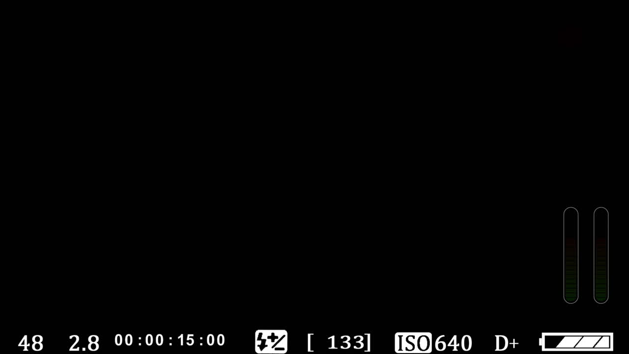 Digital Camera Recording Interface Overlay on Black Background