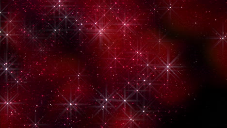 starry night vibrant red and black background adorned with twinkling stars