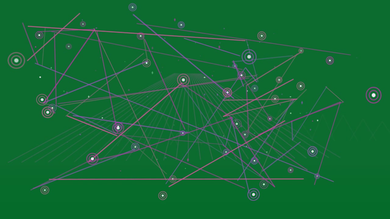 Neon network activating on node spark, expanding over dome on transparent canvas visualizing data
