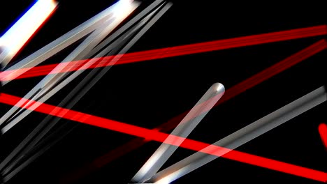 bucle de fondo de haz de luz de persecución rojo y blanco