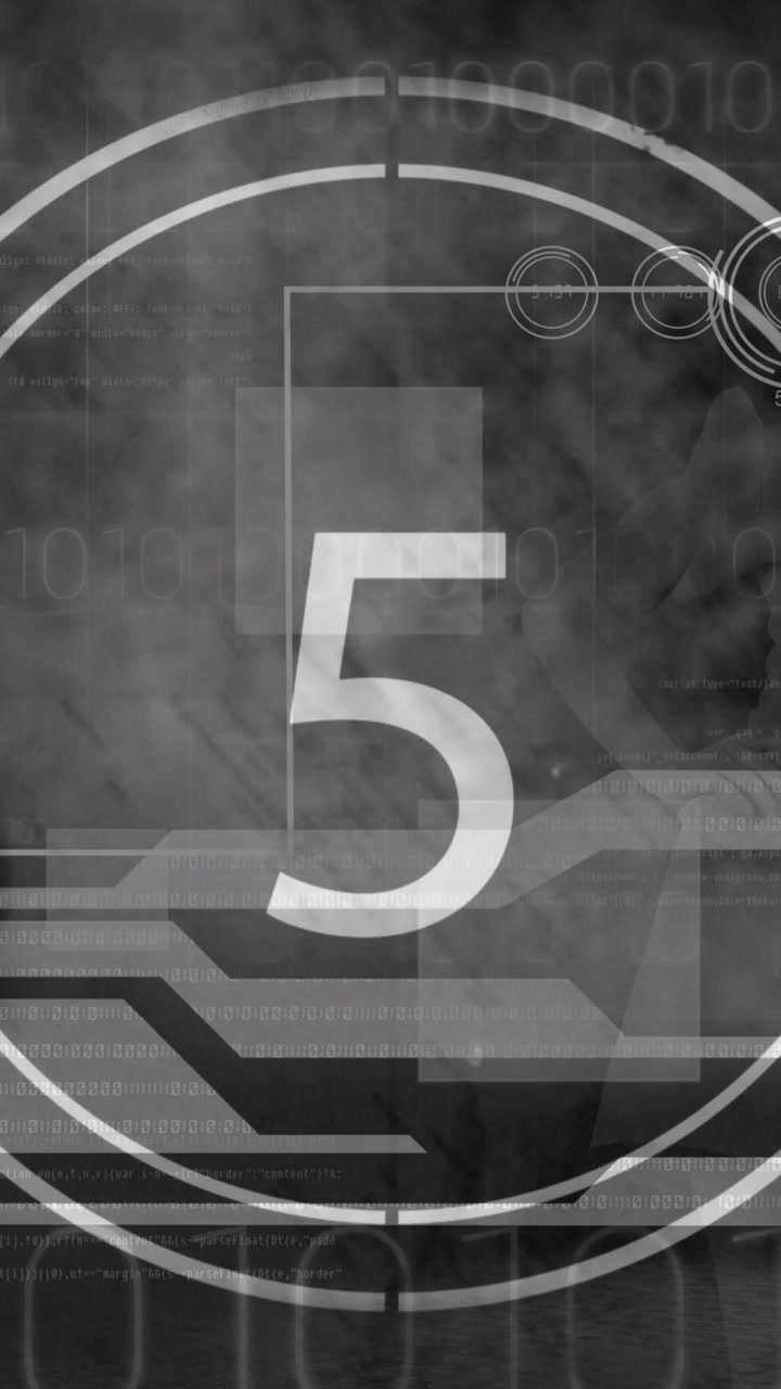 Countdown against grey background 4k