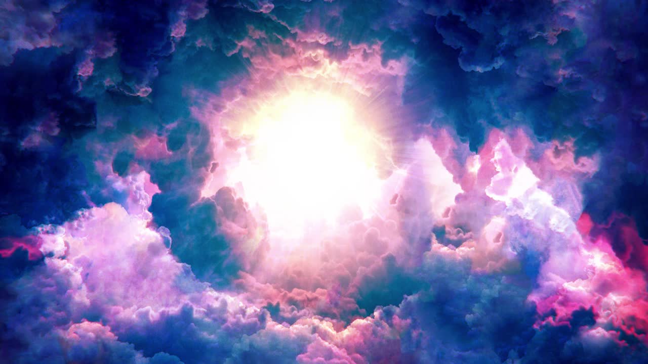 Puffy fluffy white clouds forming cloud sunny summer skies time lapse pink clouds sky blue sky