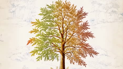 autumn tree painting