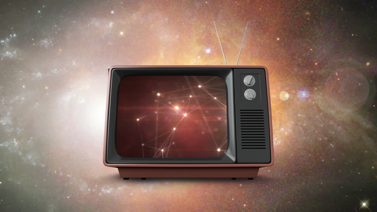 은하계에 떠다니는 텔레비전
