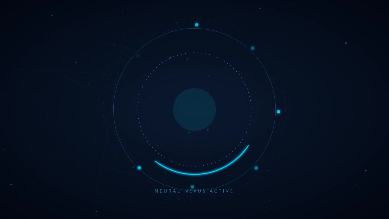 Futuristic Digital Neural Network Interface Loading Animation